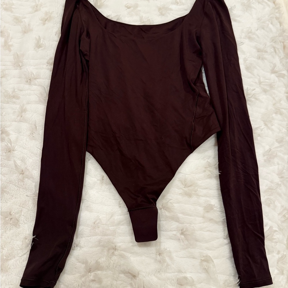 Lululemon Athletica Chocolate Long Sleeve Bodysuit